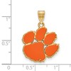 Black Bow Jewelry 14k Yellow Gold Plated Sterling Silver Clemson Tigers NCAA Large Pendant - 2 of 3