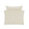 Linen Armless Chair with Loose Seat & Back Cushion and Accent Pillows for Living Room - 4 of 4