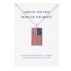 Anna-Kaci American Flag Pendant Necklace with Patriotic Gift Message Card & Envelope Jewelry Gifts - 2 of 4