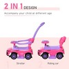 Resenkos Toy Car,2 in 1 Push Cars for Toddlers Kid Ride on Push Car Stroller Sliding Car,Pink - 4 of 4