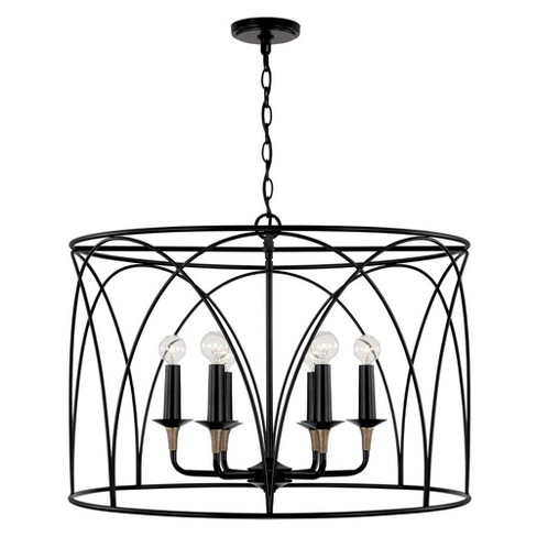 Capital Lighting Amara 6 - Light Pendant in  Matte Black/Brass - image 1 of 4