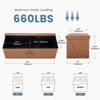 Gulches Foldable Storage Ottoman Bench, Synthetic Leather Foot Rest Stool w/Thicker Foam Padded Seat for Entryway Living Room - 2 of 4