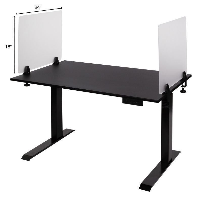 Stand Up Desk Store ReFocus Clamp-On Acrylic Desk Divider Partition Sneeze Guard Shield, 3 of 5