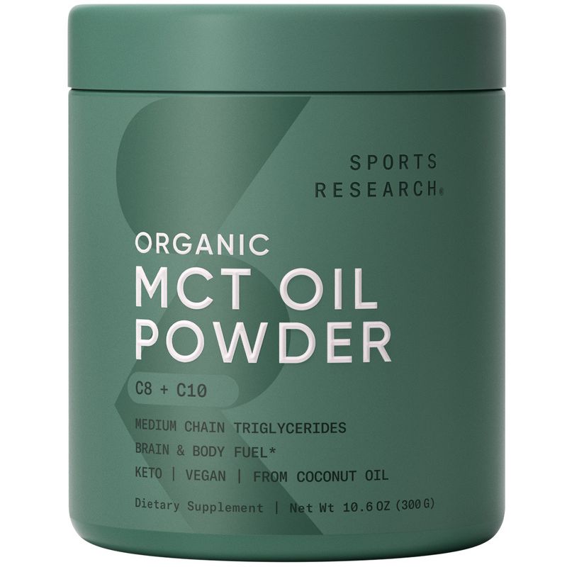 Sports Research Organic MCT Oil Powder, 10.6 oz (300 g), 1 of 5