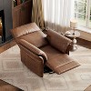 Power Recliner Chair with Swivel/Glide, USB Charging & Storage Pocket - Chenille Upholstered Rocker for Nursery/Living Room - 4 of 4