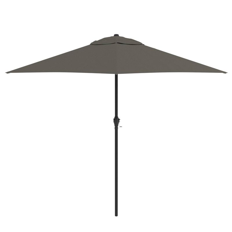 9&#39; x 9&#39; Steel Market Polyester Patio Umbrella with Crank Lift and Push-Button Tilt Taupe - Astella, 1 of 7
