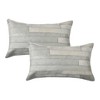 Natural Torino Madrid Neutral Cowhide Pillow | 2-Pack | 12"x20" - 3 of 4
