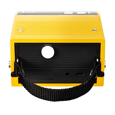 Yellow Portable Bluetooth Turntable with USB Connection
