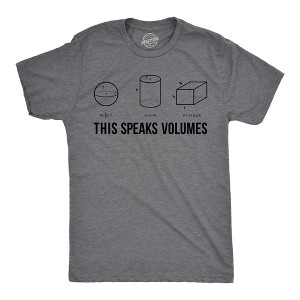 Mens This Speaks Volumes T Shirt Funny Nerdy Math Teacher Sarcastic Graphic Tee - Crazy Dog Men's T Shirt - 1 of 4