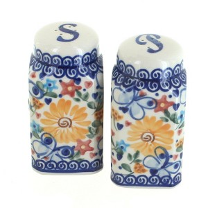 Blue Rose Polish Pottery 320 Vena Large Salt & Pepper Shakers - 1 of 1