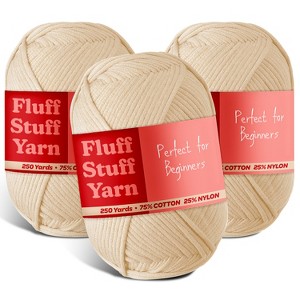 Hearth & Harbor Soft Yarn for Crocheting - Crochet & Knitting Yarn, 250 Yards Amigurumi Yarn, Cotton-Nylon Blend, Worsted Weight Yarn 4 - 1 of 4