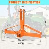 3-Point Quick Hitch for Category 1 tractors. 2" heavy-duty receiver compatible with Kubota & John Deere. Easy-install trailer hitch adapter - 2 of 4