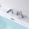 Sumerain Waterfall Roman Tub Faucet with Hand Shower, 3 Hole Bathtub Faucet with Diverter, Chrome - 2 of 4