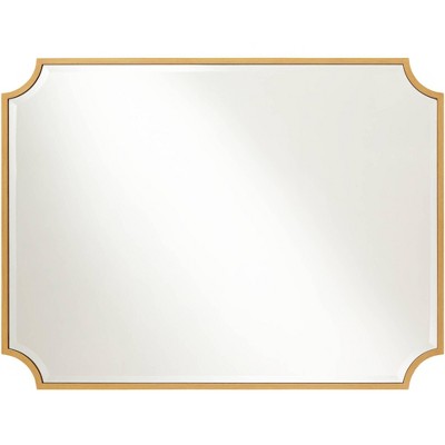Jacinda Antique Gold Rectangular Beveled Wall Mirror 45"x35"