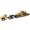 CAT Caterpillar CT660 Day Cab Tractor Yellow w/Trailer and CAT 163H Motor Grader 1/87 (HO) Diecast Model by Diecast Masters - 2 of 4