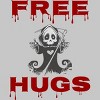 Men's Design By Humans Free Hugs Evil Scary Grim Reaper Halloween Gift By pipetro T-Shirt - 2 of 4