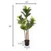 Nature Spring Fiddle Leaf Fig Artificial Tree - 4.1 Ft Potted Faux Plant with Natural Feel Leaves for Office or Home Decor - 3 of 4