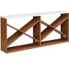 NicBex Console Table with X Shape Detachable Shelf,Entryway Table with Storage Space,Modern Couch Table for Living Room,White - 4 of 4