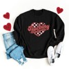 Simply Sage Market Women's Graphic Sweatshirt Teaching Sweethearts Checkered Hearts - 2 of 4