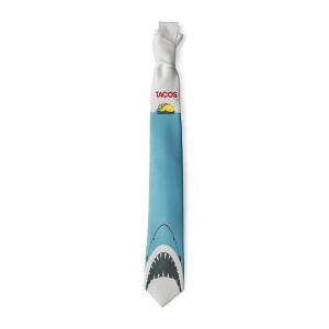 Crazy Dog T-Shirts Taco Shark Necktie Funny Ties for Men Shark Tie Mens Novelty Neckties Taco Necktie - 1 of 4