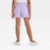 Girls' High-Rise Paper Bag Jean Shorts - Cat & Jack™ Medium Wash - image 2 of 3