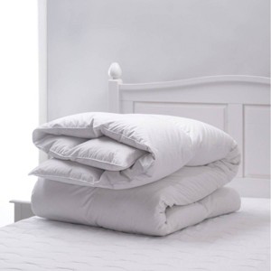 Twin Natural Prime Feather Fiber Comforter White - Weatherproof
