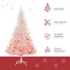 CIPACHO 6ft Unlit Spruce Artificial Christmas Tree with Realistic Branches and 800 Tips Pink - 3 of 4