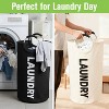 Garnen 2 Pack 90L Collapsible Laundry Basket Bag, Foldable Laundry Hamper Basket, Dirty Clothes Hamper Organizer Bin with Handle For Kids Dorm Room - 2 of 4