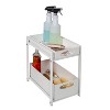 Honey-Can-Do 2 Tier Cabinet Organizer: Steel Storage Drawers, Rust-Resistant, Universal Storage, White, 15.35" Width - 2 of 4