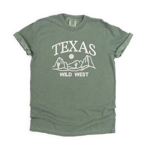 Simply Sage Market Women's Texas Wild West Short Sleeve Garment Dyed Tee - 1 of 3