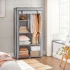 Portable Closet, Clothes Storage Organizer with 6 Shelves, 1 Clothes Hanging Rail, Non-Woven Fabric Closet 34.6 x 17.7 x 66.1 Inches - 2 of 4