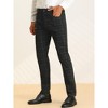 Lars Amadeus Men's Plaid Pattern Flat Front Straight Leg Dress Pants - 2 of 4