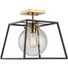 Artcraft Lighting Bridgetown 1 - Light Semi-Flush Mount in  Black/Harvest Brass - 4 of 4