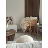 Nordlys Natural Rattan and Beige Fabric Armchair Exotic Boho Upholstery Living Room - 2 of 4