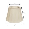Vynxaria English Box Pleat Softback Lampshades, 7"x11"x8" Egg with Washer Fitter - 3 of 4