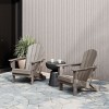 WestinTrends Malibu HDPE Outdoor Folding Poly Adirondack Chair (Set of 2) - 2 of 4