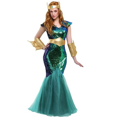 Halloweencostumes.com Medium Women Sea Siren Costume For Women, Blue ...