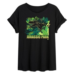 Women's - Jurassic Park - Tropical Terror Oversized Graphic T-shirt ...