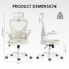 RISOKEYS Ergonomic Office Chair with Adjustable Lumbar Support & Headrest,Flip-Up Armrests for Home Office,Study Room,and Gaming - 4 of 4