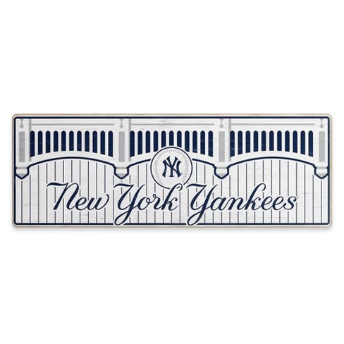 Mlb New York Yankees Baseball Logo Glass Framed Panel : Target
