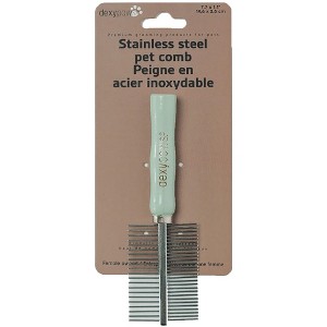 Dexypaws: Stainless Steel Pet Comb - Sage Green, Dog & Cat Grooming Tool - 1 of 4