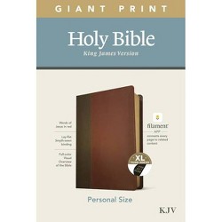 Kjv Large Print Thumb Index Edition - (leather Bound) : Target