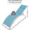 WhizMax Sleek Outdoor Sun Chaise Loungers with Adjustable Backrests - 3 of 4
