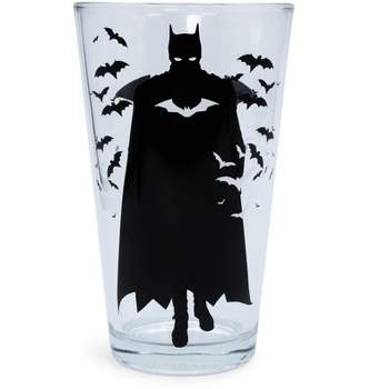 Silver Buffalo DC Comics The Batman Movie Logo Pint Glass | Holds 16 Ounces
