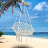 Tassel Cotton Hanging Rope Hammock Chair Swing Round Indoor Outdoor Home Garden Patio - 2 of 4