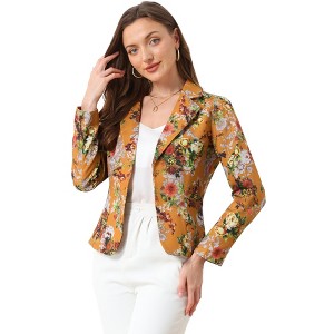 INSPIRE CHIC Women's Notched Lapel Open Front Business Casual Blazer - 1 of 4