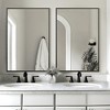 MAYEERTY 35.83x24.02x0.59in Aluminum Thin Edge Right-Angle Rectangle Black Hanging Mirror (Double-Sided) - 2 of 4