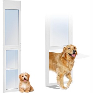 Docred Dog Door for Sliding Glass Door with Lock, Adjustable Height Doggy Door,No Drilling Install, Sliding Pet Door for Renters and Apartments Patio - 1 of 4