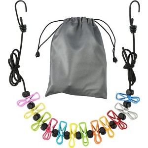 Retractable Portable Clothesline for Travel,with 12 Clothes Clips, for Indoor Laundry Drying line,Outdoor Camping Accessories - 1 of 4