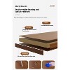 NicBex 68"/69" 6-Tier Rotating Bookshelf,360° Spinning Bookcase with Wheels,Corner Bookshelf for Living Room&Bedroom,Storage Shelf for Walnut Brown - 4 of 4